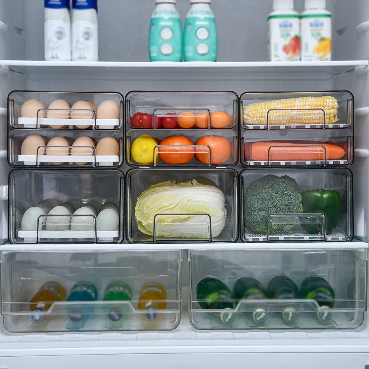 Stackable Egg Container Holder for Fridge