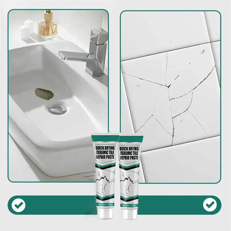 Tile Repair Paste with Spatula, 100ml Tube