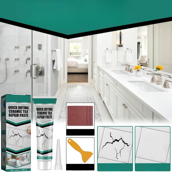 Tile Repair Paste with Spatula, 100ml Tube