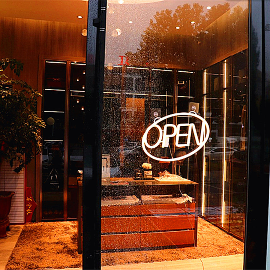 Deco PS OPEN LED Outdoor Hanging Neon Wall Sconce Lamp