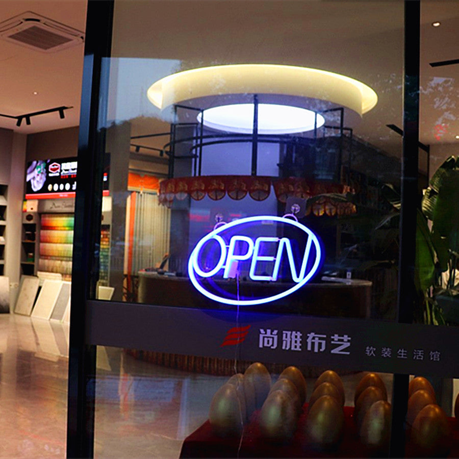 Deco PS OPEN LED Outdoor Hanging Neon Wall Sconce Lamp