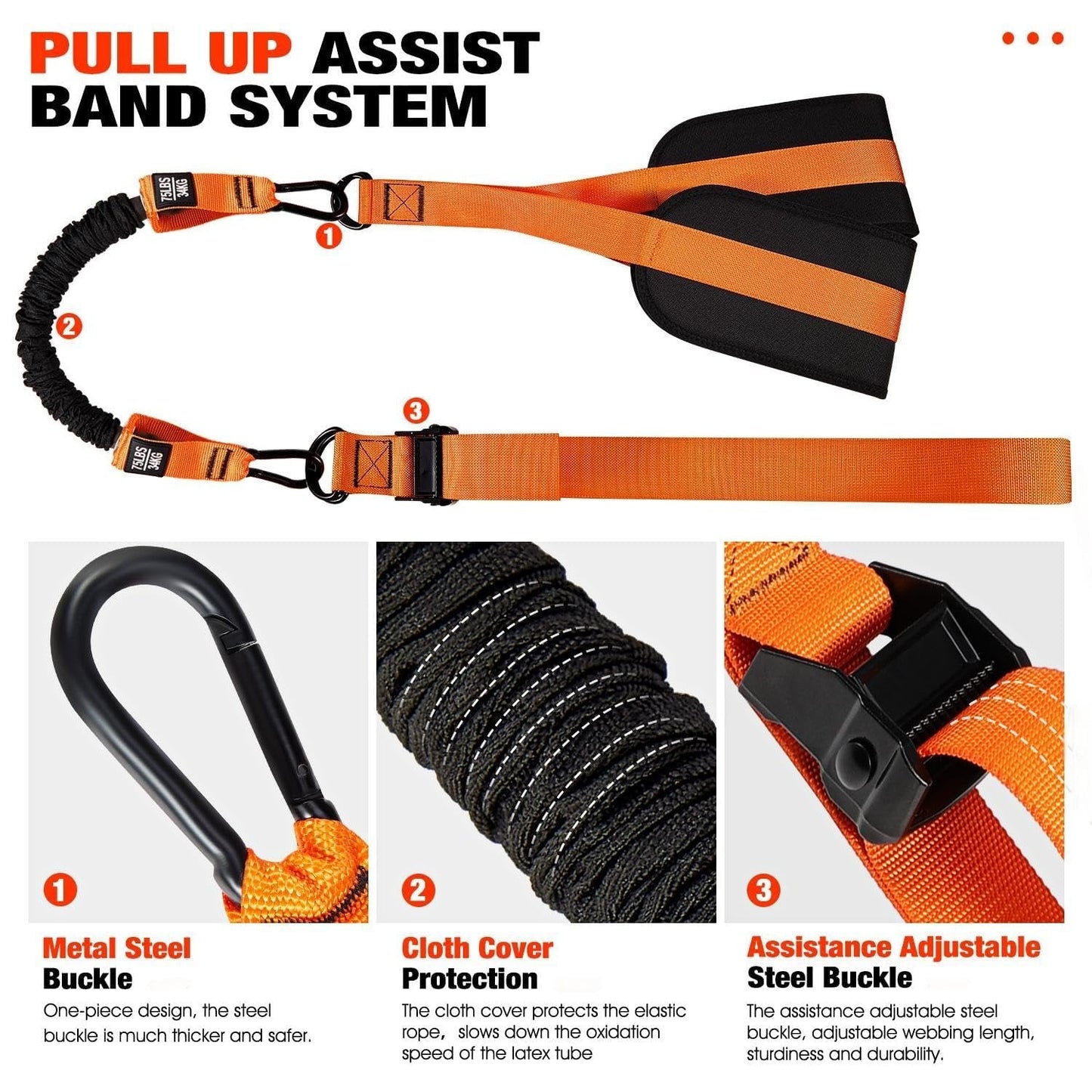 Pull Up Assist Band with Foot Holder