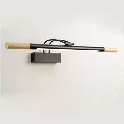 Solid Curved Arm Long Vanity Light LED Wall Sconce Lamp