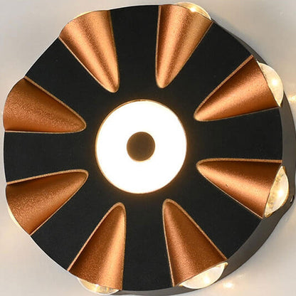 Round Aluminum Outdoor Waterproof LED Wall Sconce Lamp