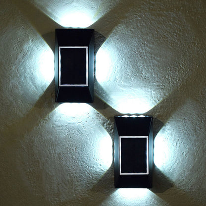 Solar Around Lighting Garden Outdoor Light Wall Sconce Lamp