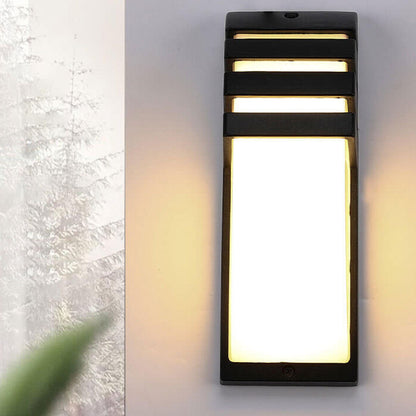 Outdoor Curved Geometric Waterproof LED Wall Sconce Lamp