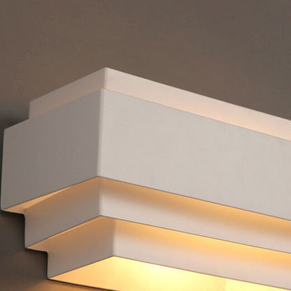 Square Geometric Cascade Iron 1-Light Wall Sconce Lamp