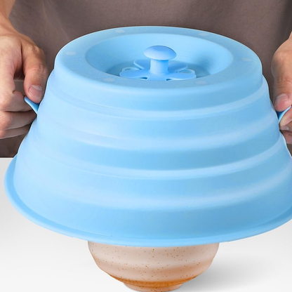 Collapsible Silicone Microwave Cover with Vents