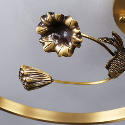 Chinese Lotus Pond Landscape Design LED Wall Sconce Lamp