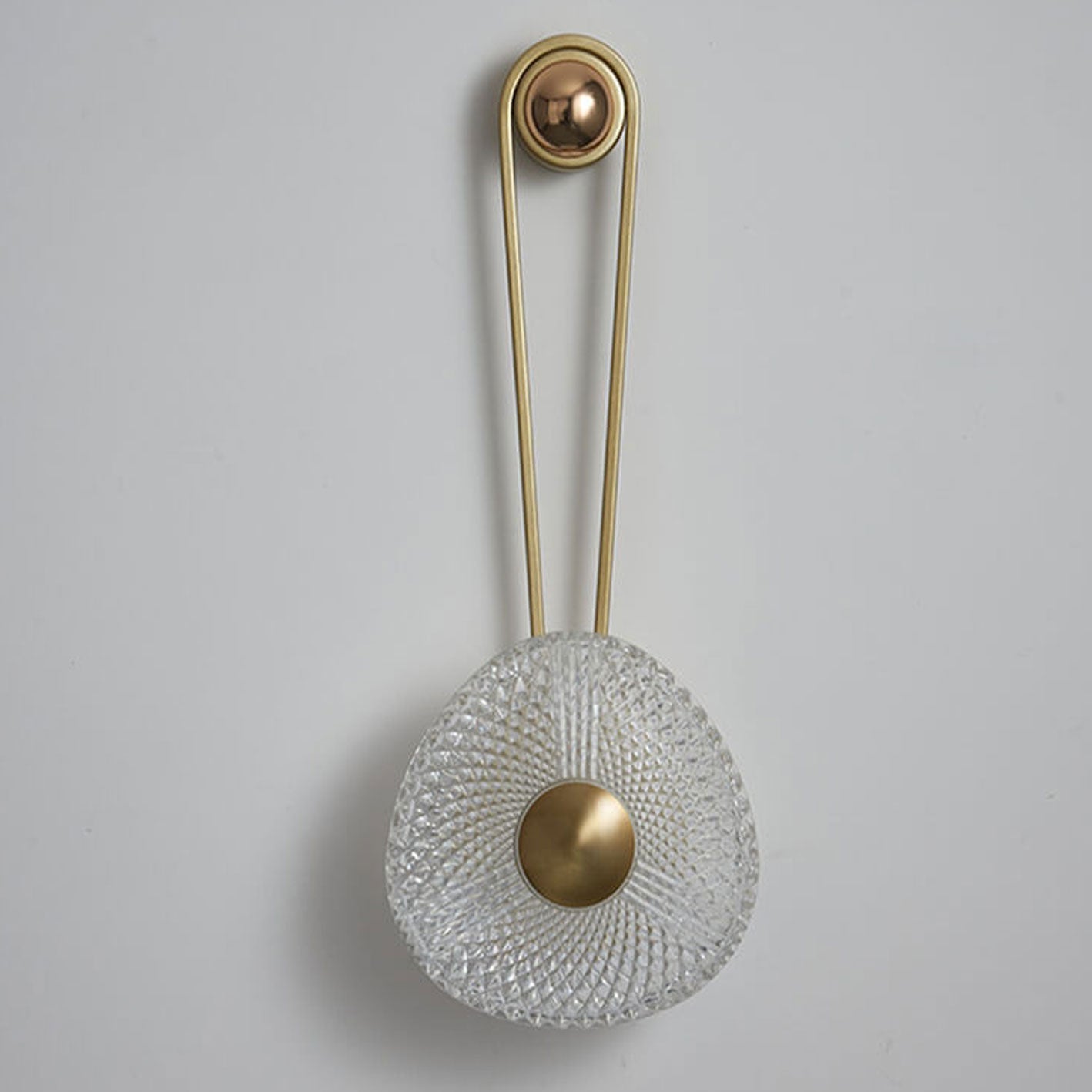 Light Wrought Iron Aluminum Round LED Wall Sconce Lamp