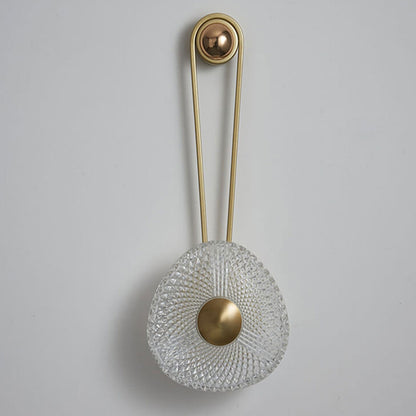 Light Wrought Iron Aluminum Round LED Wall Sconce Lamp