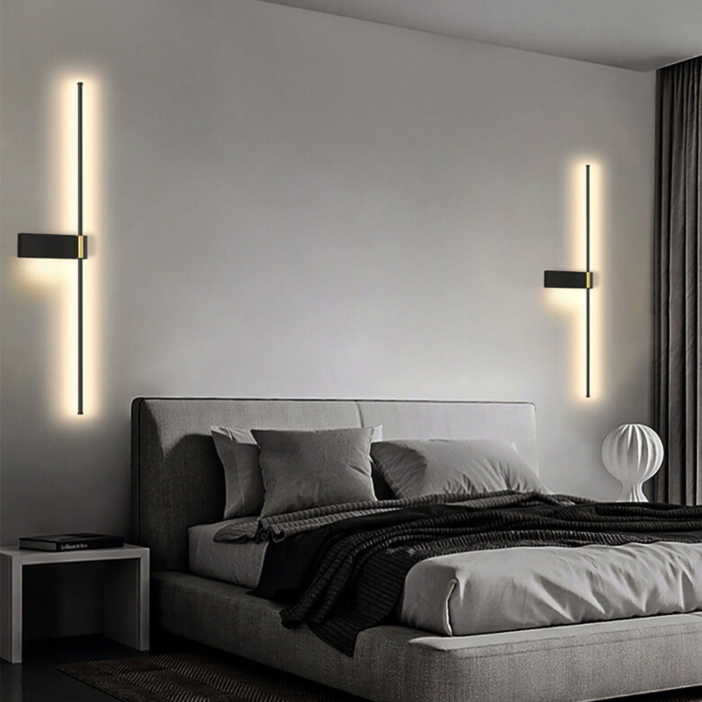 Minimalist Long Line Iron Acrylic LED Wall Sconce Lamp