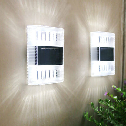 Solar Down LED Outdoor Decorative Garden Wall Sconce Lamp