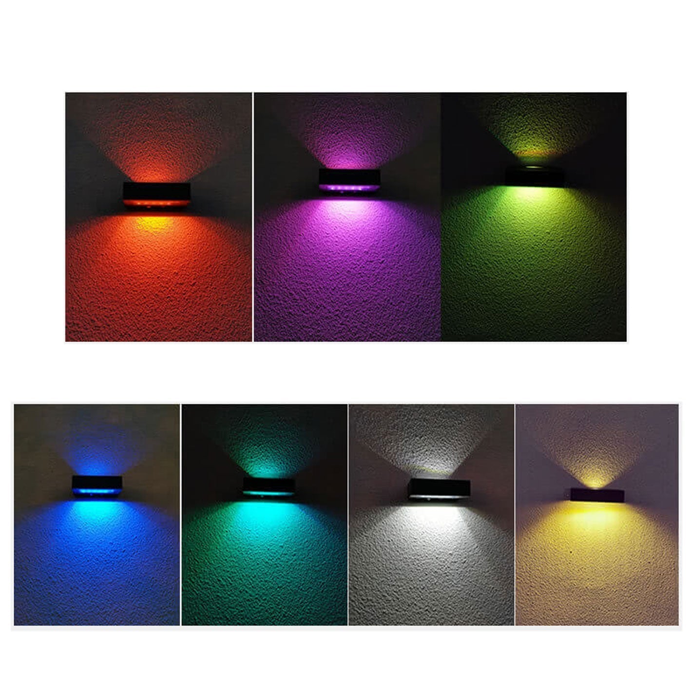 Solar Double Head Waterproof Patio LED Wall Sconce Lamp