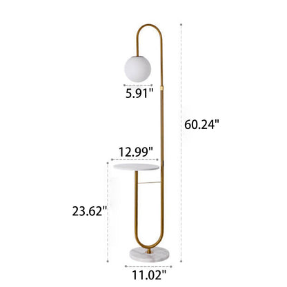 Nordic Minimalist Iron Marble  Table LED Standing Floor Lamp