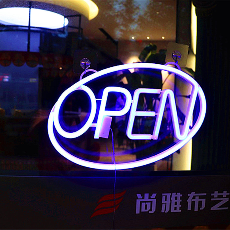 Deco PS OPEN LED Outdoor Hanging Neon Wall Sconce Lamp