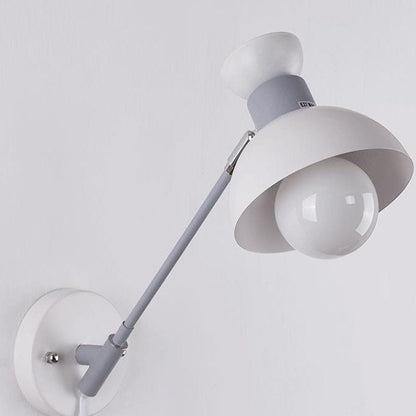 Scandinavian Metal Bowl Round 1-Light Wall Sconce Lamp
