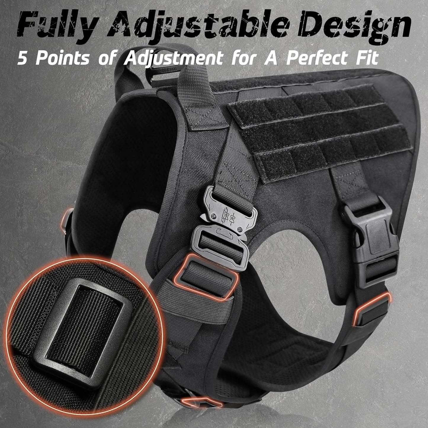 Tactical No-Pull Dog Harness