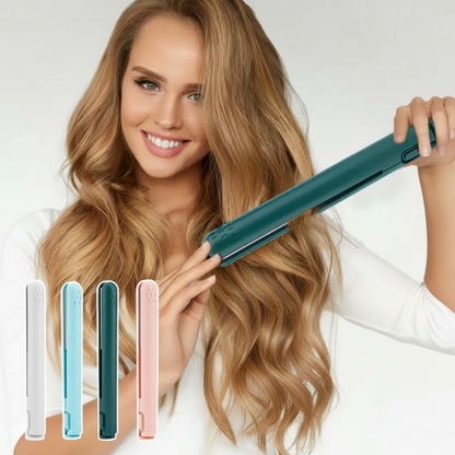 Portable Hair Straightener & Curler, Ceramic Plates