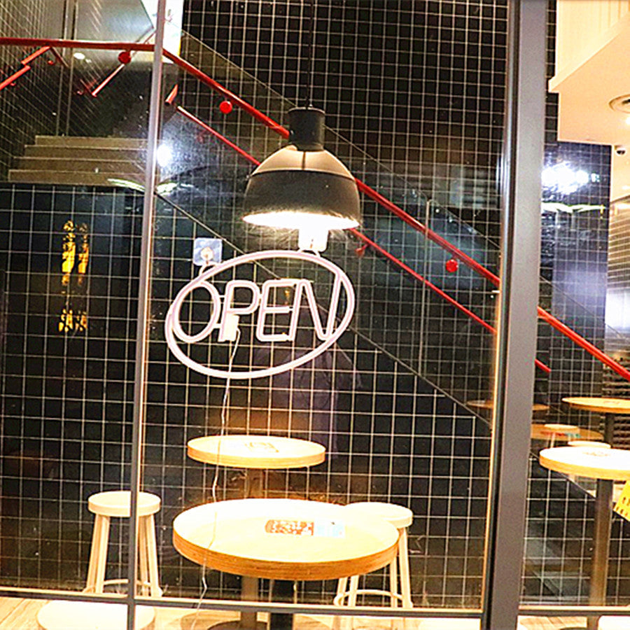 Deco PS OPEN LED Outdoor Hanging Neon Wall Sconce Lamp