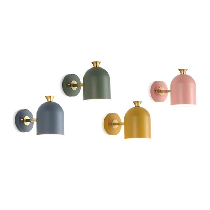 Macaron Metal Cylinder Shade 1-Light Wall Sconce Lamps