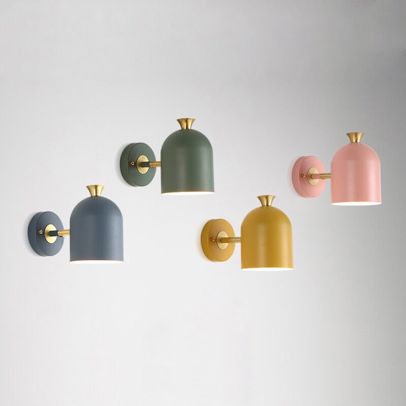 Macaron Metal Cylinder Shade 1-Light Wall Sconce Lamps