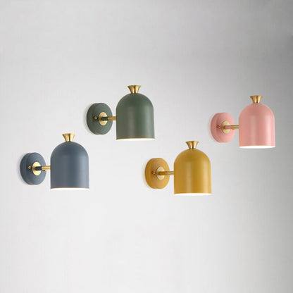 Macaron Metal Cylinder Shade 1-Light Wall Sconce Lamps