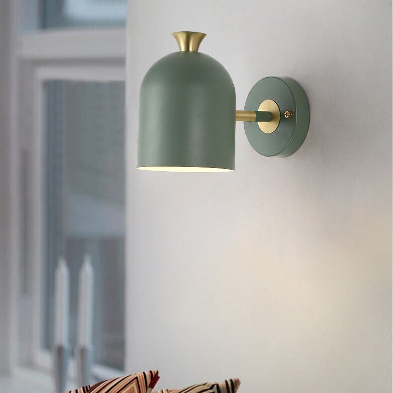 Macaron Metal Cylinder Shade 1-Light Wall Sconce Lamps