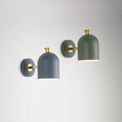 Macaron Metal Cylinder Shade 1-Light Wall Sconce Lamps