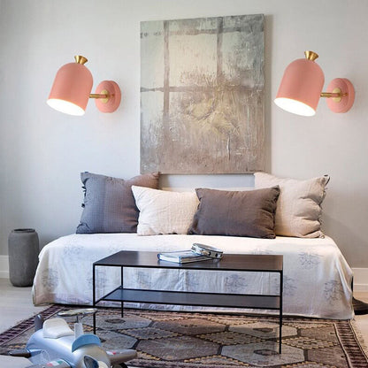 Macaron Metal Cylinder Shade 1-Light Wall Sconce Lamps