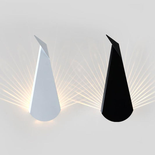Geometric 1-Light Peacock Lighting LED Wall Sconce Lamps