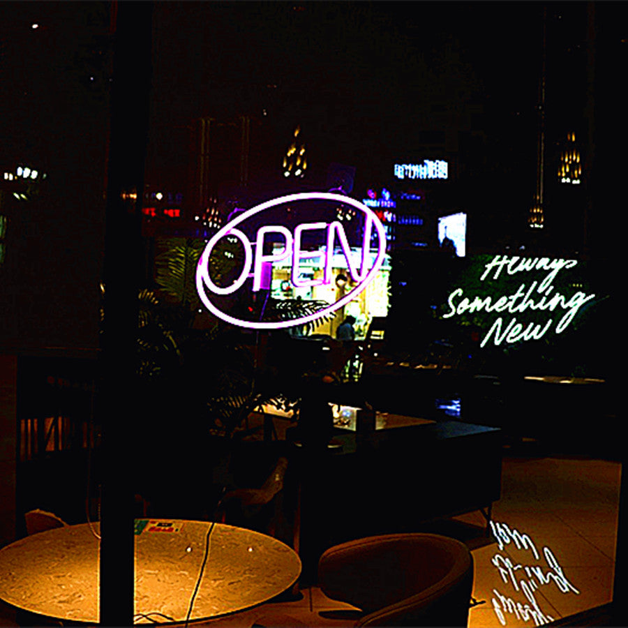 Deco PS OPEN LED Outdoor Hanging Neon Wall Sconce Lamp