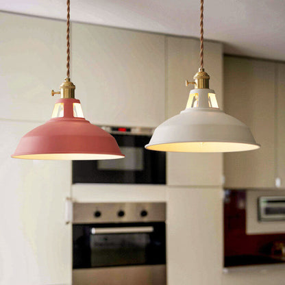 Industrial Colorful Barn Shade 1-Light Pendant Light
