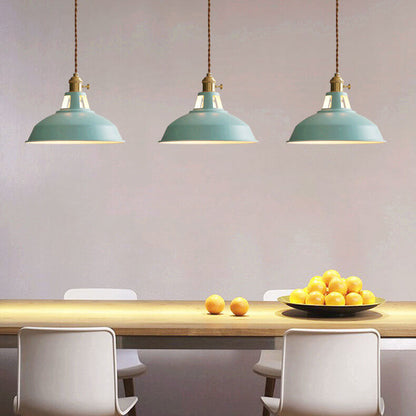 Industrial Colorful Barn Shade 1-Light Pendant Light