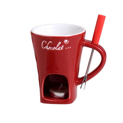 Ceramic Fondue Cup with Candle Base