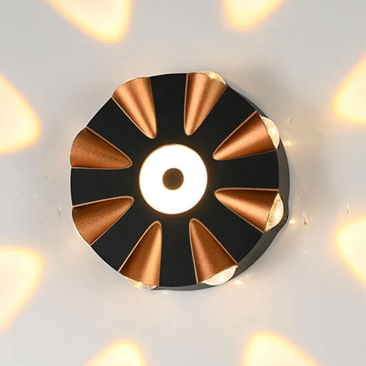Round Aluminum Outdoor Waterproof LED Wall Sconce Lamp