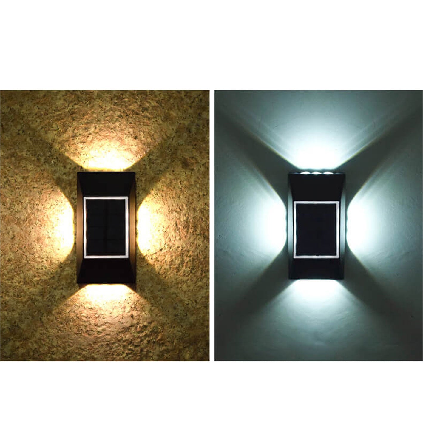 Solar Around Lighting Garden Outdoor Light Wall Sconce Lamp