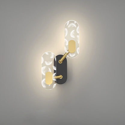 Creative Acrylic Ring Black Gold LED Wall Sconce Lamp