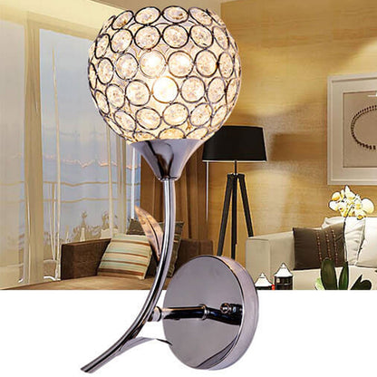 Modern European Crystal Romantic 1-Light Wall Sconce Lamp