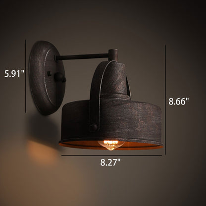 Vintage Aged Dome Cage Outdoor 1-Light Wall Sconce Lamp