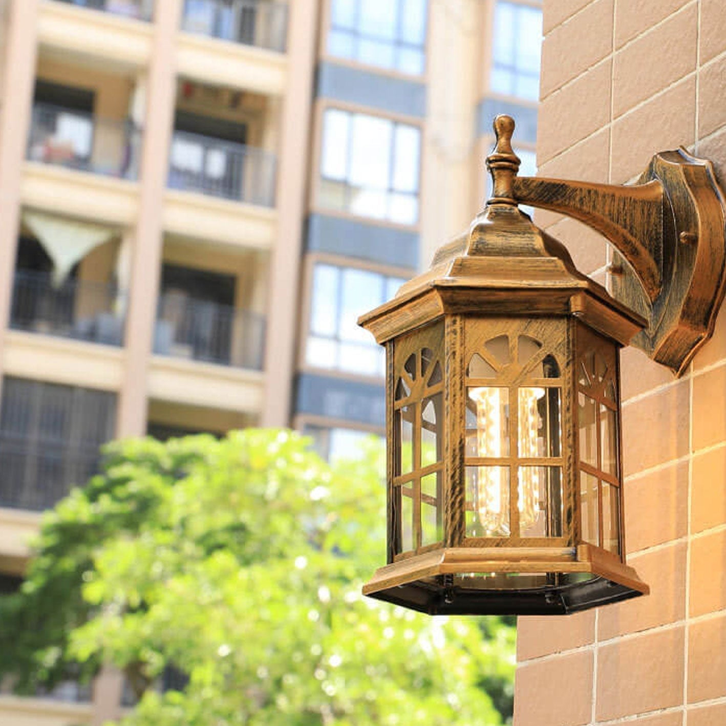 Waterproof Pavilion Design 1-Light Outdoor Wall Sconce Lamp