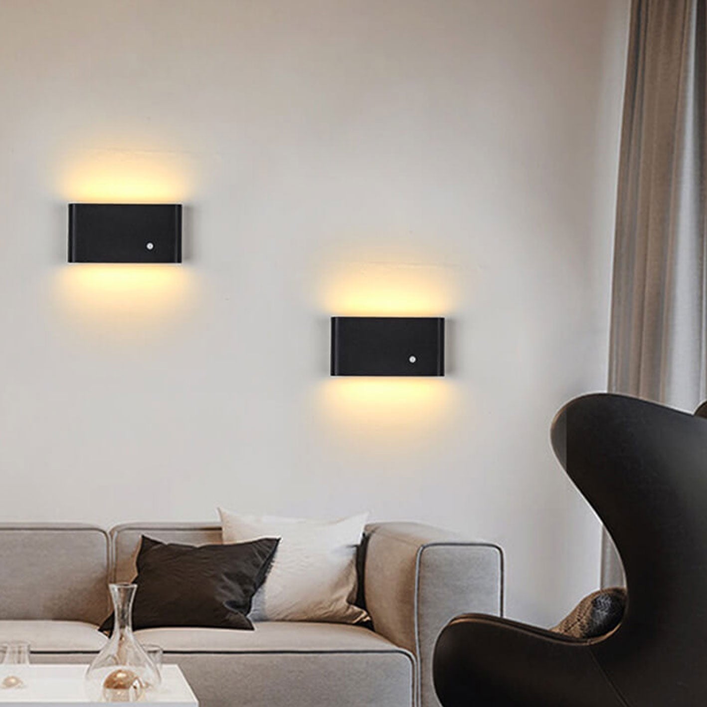 Human Rechargeable Magnetic LED Outdoor Wall Sconce Lamp