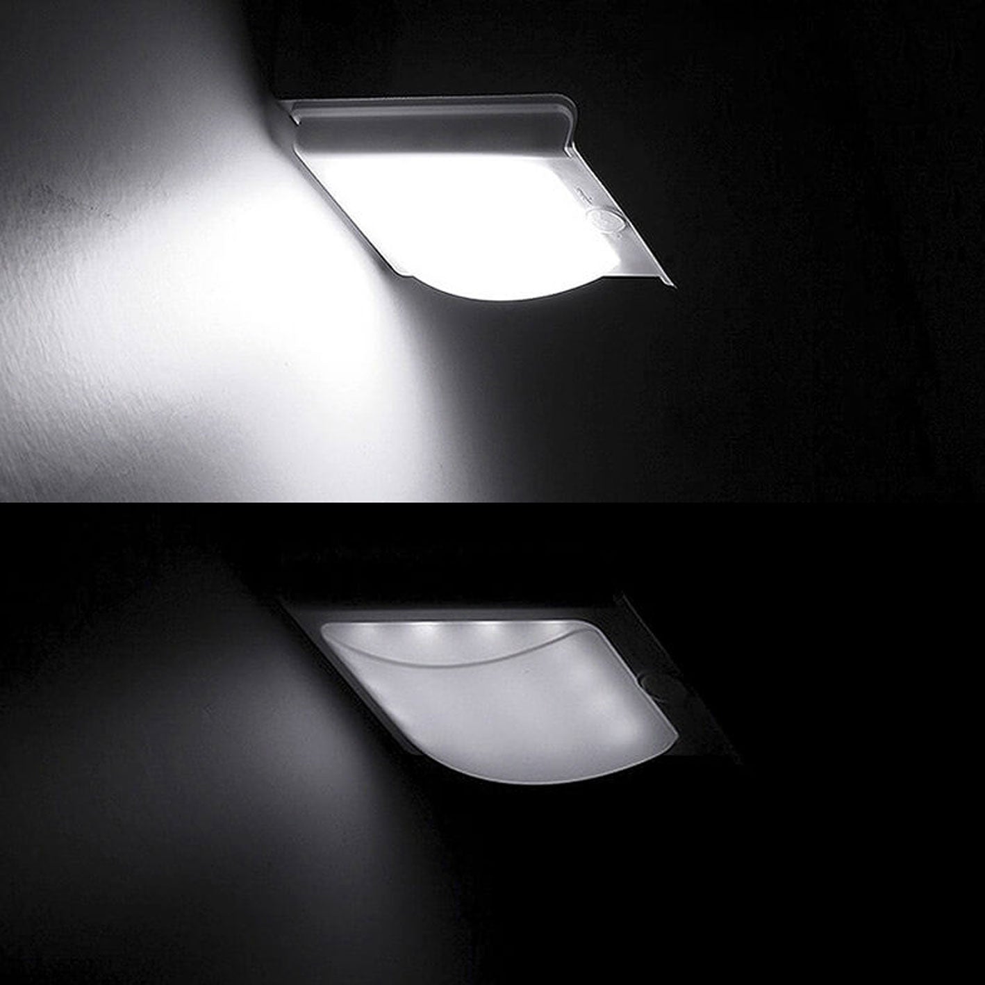 Solar Rectangular Body Sensing LED Outdoor Wall Sconce Lamp