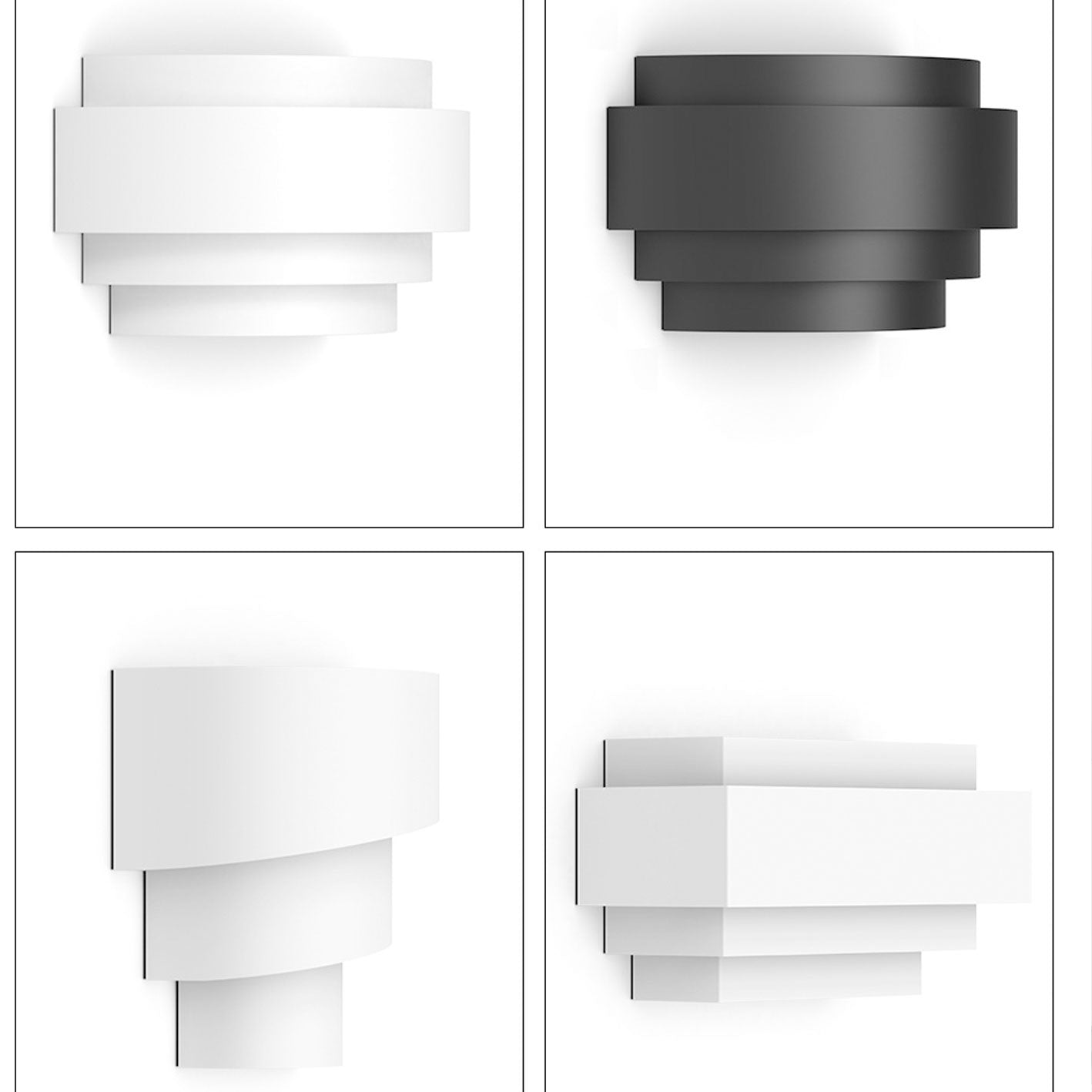 European Solid Color Half-circle Iron LED Wall Sconce Lamp