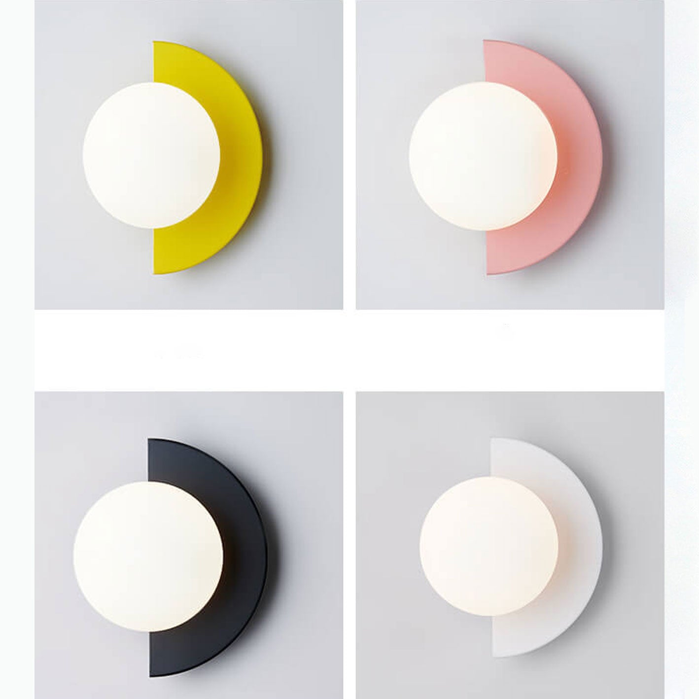 Modern Minimalist Glass Globe 1-Light Wall Sconce
