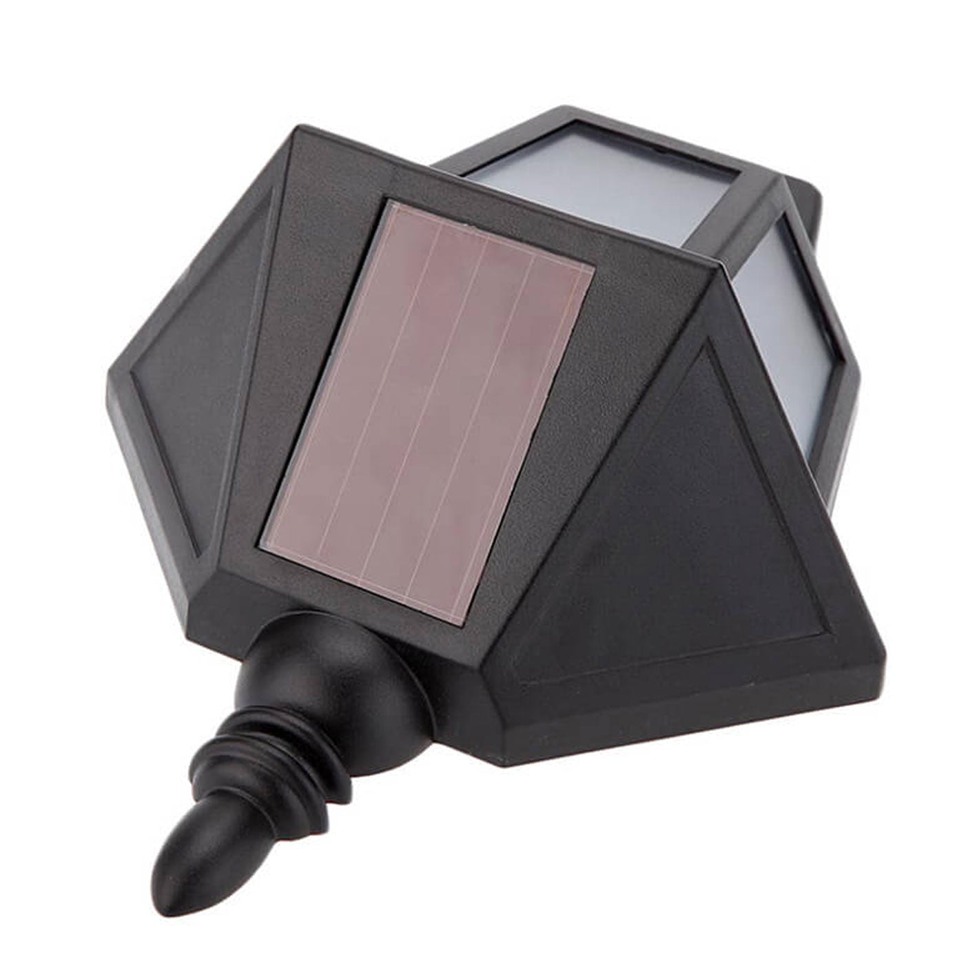 Solar Human Smart Sensor Light Black LED Wall Sconce Lamp