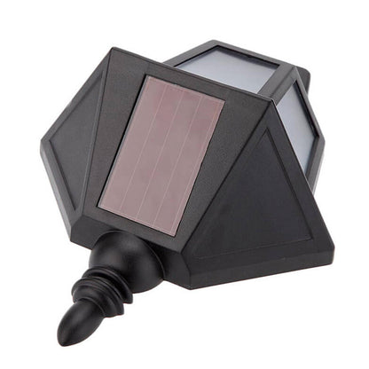 Solar Human Smart Sensor Light Black LED Wall Sconce Lamp