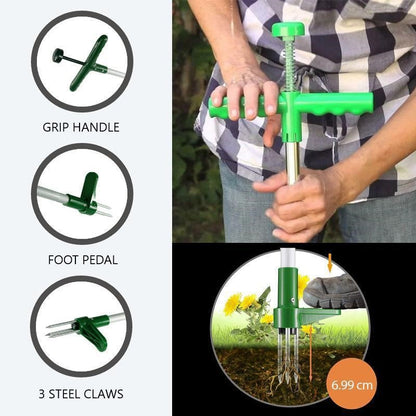 Standing Weed Puller with Foot Pedal & Claws