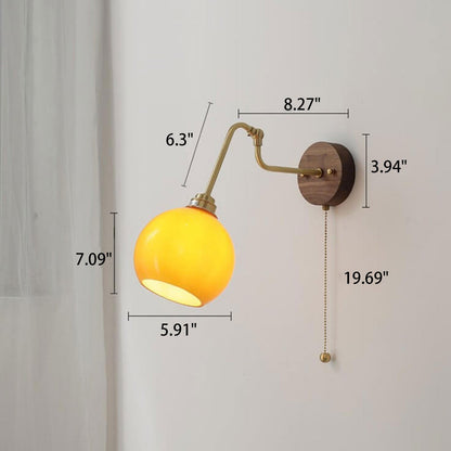 Japanese Glass Adjustable Design LED Wall Sconce Lamp