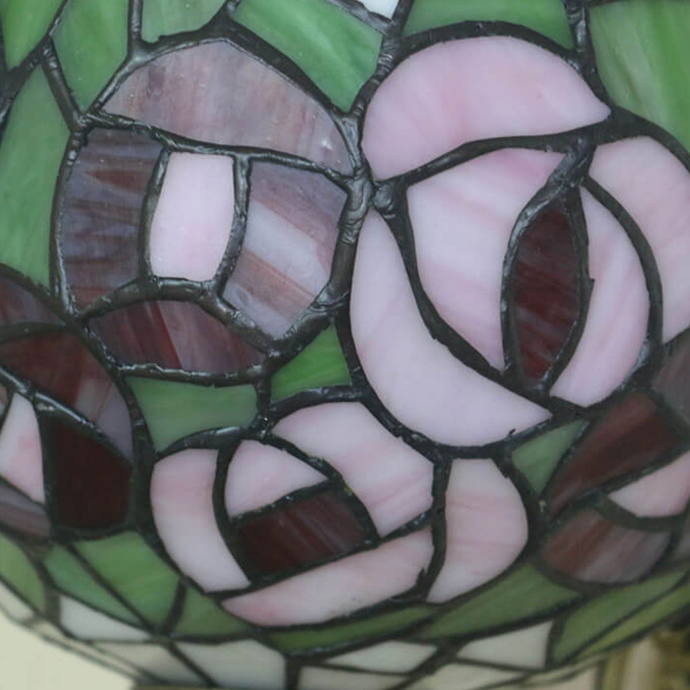 Tiffany Rose Stained Glass Bowl 1-Light Wall Sconce Lamp